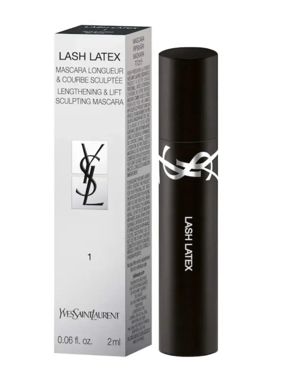 NEW Yves Saint Laurent mascara Deluxe mini Lash Latex-0.06 oz 2ml x2